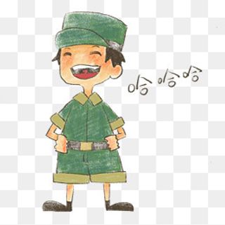 手绘新生男孩军训表情包哈哈哈插