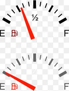 简约汽车汽油指示盘矢量图,免抠元素