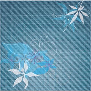 蓝色牛仔花朵纹理素材,免抠元素