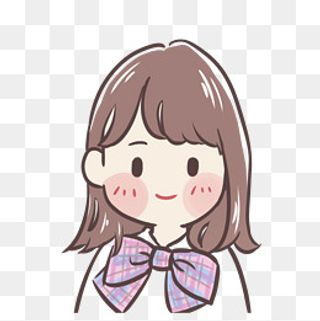 可爱卡通女生手绘漫画人物,免抠元素