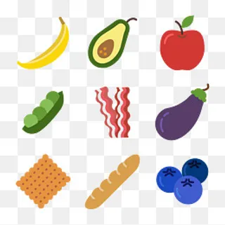 夏季美食彩色卡通风店铺可爱矢量,免抠元素