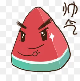 夏天夏至西瓜帅气表情包(1024*1024px)psd模版下载