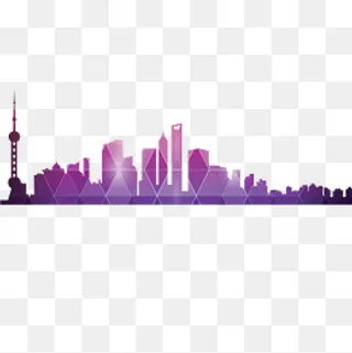 城市剪影矢量免抠图,免抠元素