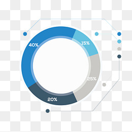 蓝色圆环数据,免抠元素