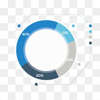 蓝色圆环数据,免抠元素