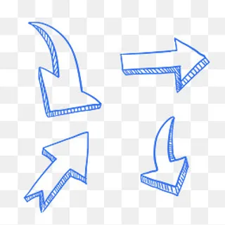 矢量手绘箭头PNG图片