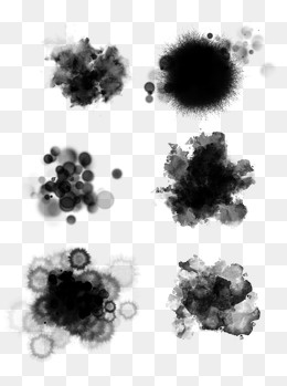 古风中国风水墨小清新墨迹,免抠元素