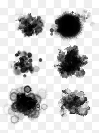 古风中国风水墨小清新墨迹,免抠元素