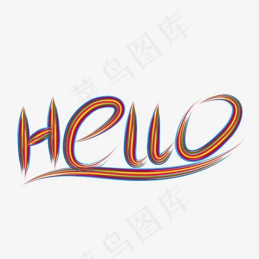 问候语hello你好(3000*3000px)psd模版下载