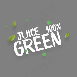 绿色果汁白色艺术字