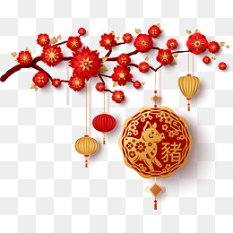 猪年海报背景装饰图案