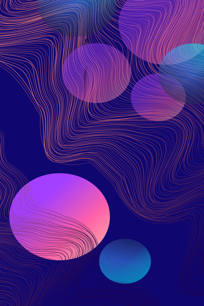 蓝紫色渐变流线海报背景背景图片素材