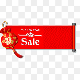 中国风福袋标签设计,免抠元素