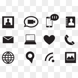 媒体和通信图标矢量,免抠元素