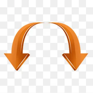 橙色渐变箭头,免抠元素