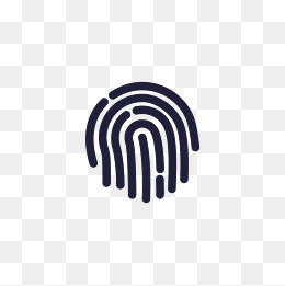 扁平化指纹PNG下载