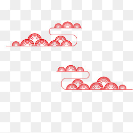 中国风国庆中秋祥云元素,免抠元素