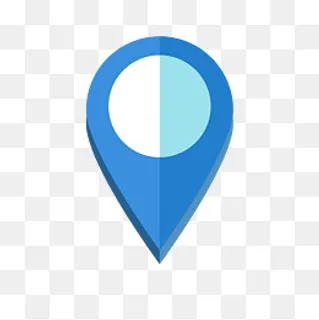 蓝色位置卡通图标