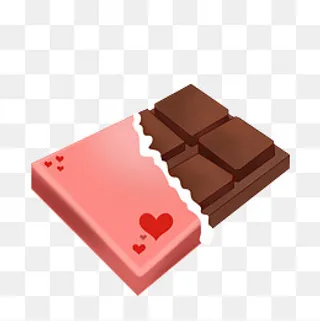 手绘撕开的巧克力