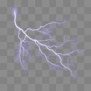 纵横交叉劈裂的闪电效果,免抠元素