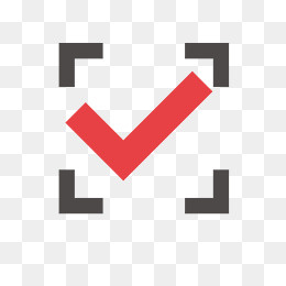 红色对勾图标,免抠元素
