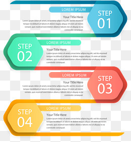 矢量手绘步骤标签,免抠元素