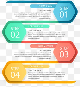 矢量手绘步骤标签,免抠元素