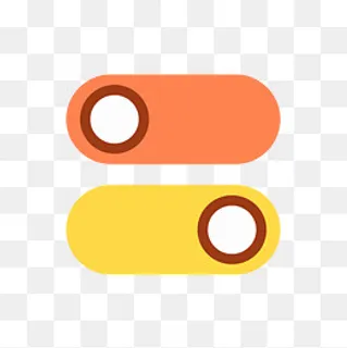 彩色圆角滑动按钮元素,免抠元素