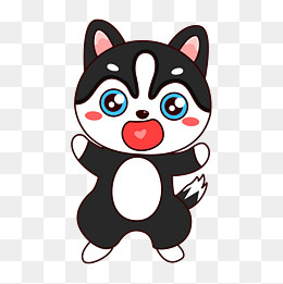 开心的哈士奇表情包