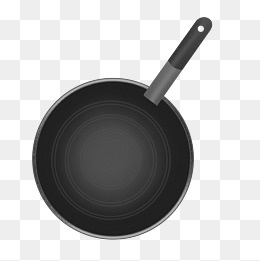 俯视正面中式不粘炒锅(2000*2000px)psd模版下载