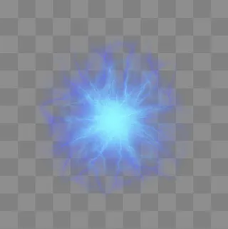 蓝紫色雷点闪电光源元素,免抠元素