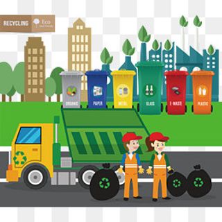 矢量彩色垃圾分类