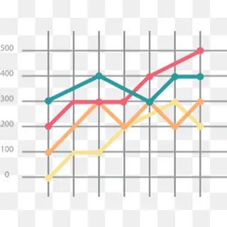 简约彩色价格走势矢量图