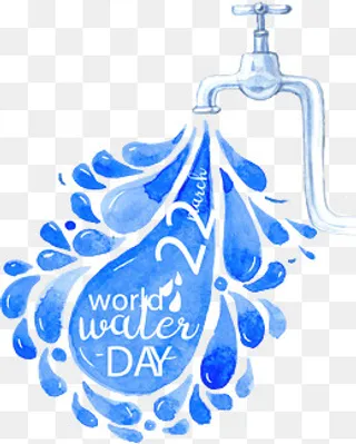 世界水日蓝色水滴,免抠元素