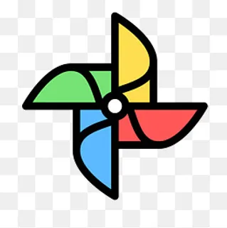 儿童节玩具风车矢量图,免抠元素