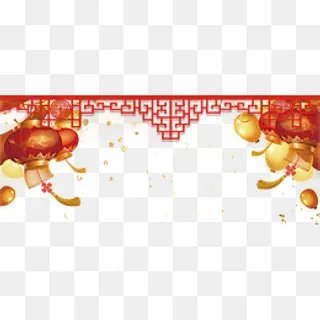 中国风猪年灯笼祥云,免抠元素