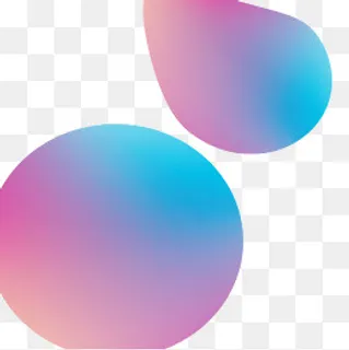 唯美蓝紫色流体渐变元素,免抠元素