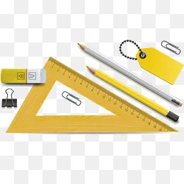 三角尺文具矢量,免抠元素