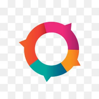 矢量圆形带箭头分块PNG图片