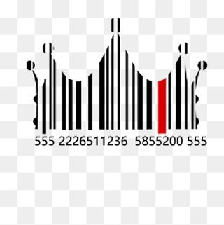 创意皇冠条形码,免抠元素