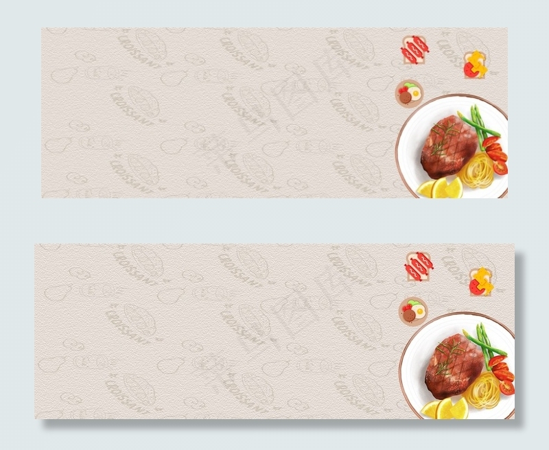 美食俯视图文艺大气简约banner517吃货节背景图片素材,背景元素