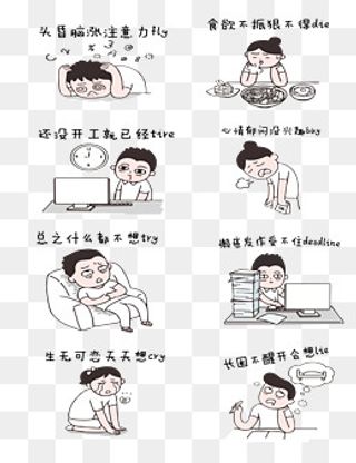 节后综合症系列表情包全套