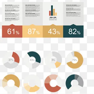 矢量数据比例分析表格,免抠元素