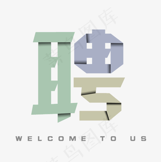 创意招聘折纸艺术字(2000*2000px)psd模版下载