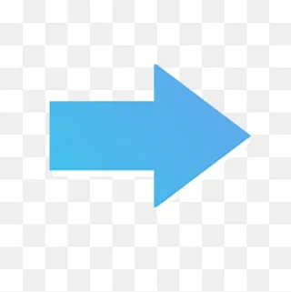 手绘蓝色渐变创意箭头,免抠元素