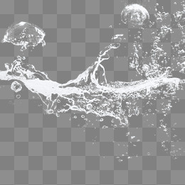 清水水波纹水浪元素,免抠元素