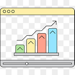 简约彩色价格走势矢量图