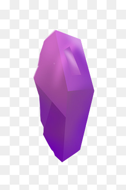 一颗手绘的紫色宝石,免抠元素