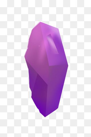 一颗手绘的紫色宝石,免抠元素