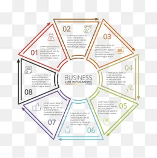 数字扁平流程表,免抠元素